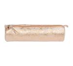 CÉLESTE CUIR Trousse ronde Ø5,5x22 cm Lazer Or
