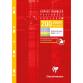 Copies doubles de couleur sous étui A4 200 pages perforées grands carreaux papier Couleur aléatoire 60 pages bleues, 60 pages roses, 40 pages vertes, 40 pages jaunes - Assortis