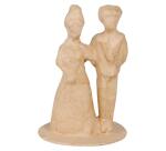 Figurines mariés : homme + femme - Kraft