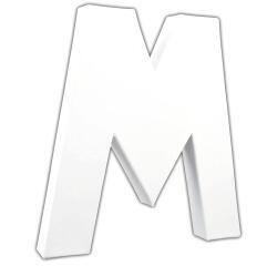 Lettre M 20,5cm - Blanc