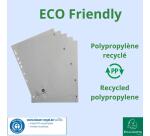 Intercalaires imprimés numériques PP gris recyclé - 5 positions - A4 - Gris