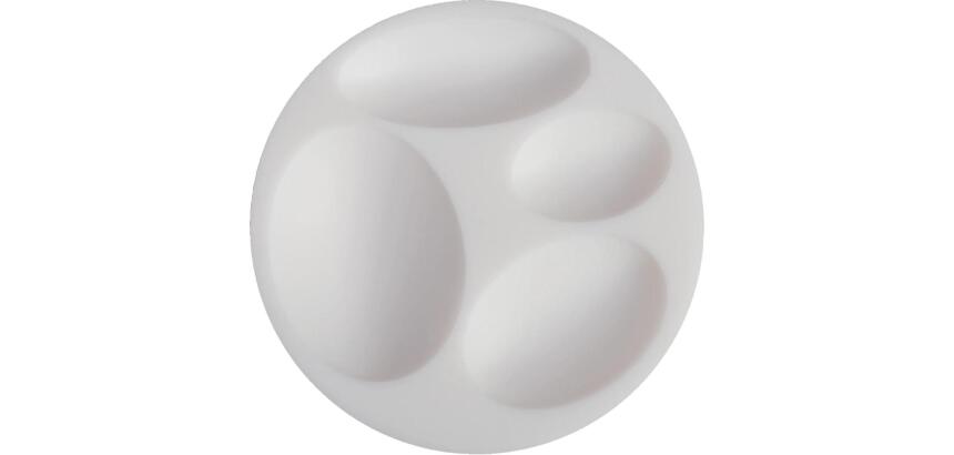 Cernit moule en silicone ø 7 cm Cabochons ovales - Blanc