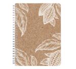 Cocoa motif, Carnet reliure intégrale A5 - 14,8 x 21 cm, 148 pages, Ligné, ass. - Cacao