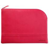 Rhodiarama pochette zippée en simili cuir - taille L (21x28 cm) - Framboise