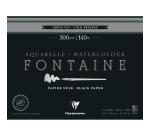 Fontaine Noir bloc collé 1 côté 12F 48,3x63,5cm 300g grain fin