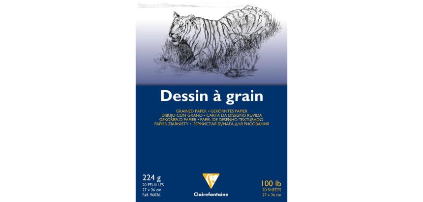 Dessin à Grain bloc collé 20F 27x36cm 224g