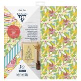 PAPIER IMPRIMÉ, Pochette de 5 feuilles 200g/m2 au format 30.5x30.5cm - Multicolore