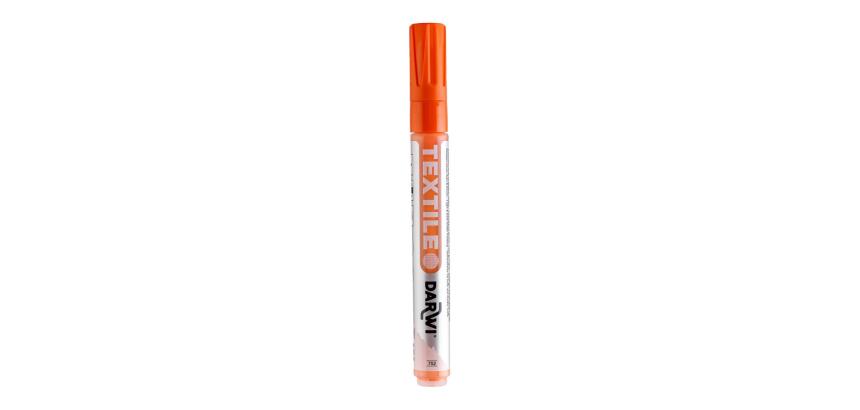 DARWI Marqueur Peinture Textile Opaque Pointe Conique Fine 2mm - Orange