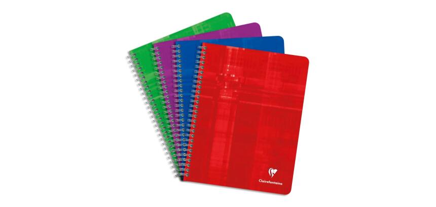 Cahier reliure intégrale 17x22 cm 224 pages grands carreaux - Assortis
