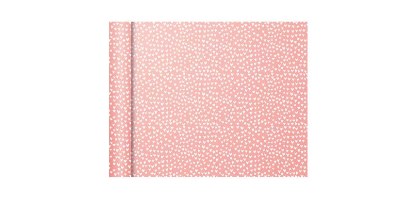 Papier 80g, Tiny Rolls 5x0,35m, Coeurs - Rose