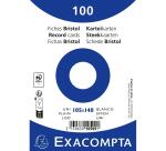 Confezione 100 cartoncini bristol formato sotto film senza righe non perforati 105x148mm - Bianco