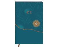 K3 blue, Carnet rembordé rigide A6 10,5x14,8 cm, 160 pages, ligné, pochette à soufflet au dos, marque-page, ass. - Multicolore