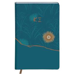 K3 blue, Carnet rembordé rigide A6 10,5x14,8 cm, 160 pages, ligné, pochette à soufflet au dos, marque-page, ass. - Multicolore