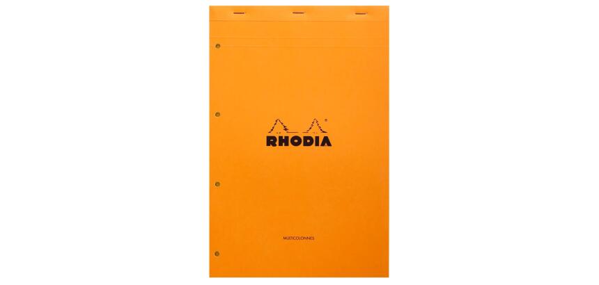 Geklammerter Prüfblock, 210 x 318 mm, 80 Blatt, orange