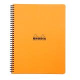 Meeting book Rhodia Classic reliure intégrale 22,5x29,7 cm 160 pages imprimées détachables 90g - Orange