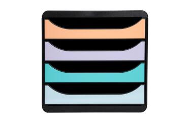 BIG-BOX Aquarel black/glossy pastel - Assorted colours