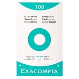 Pk 100 Exa Record Cards 125/200 Sq White - White