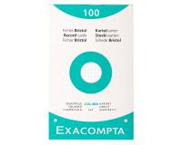 Étui de 100 fiches - bristol blanc quadrillé 5x5 perforé 125x200mm - Blanc