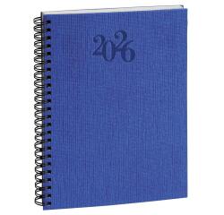 Agenda de bureau Horizons 20S Visuel Spiralé Carte Napura 15x21 cm Semainier Janvier à décembre 2026 - Bleu