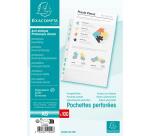 Sachet de 100 pochetttes perforées Polypropylène grainé 5/100e - A5 - Cristal