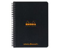 Notebook Rhodia Classic reliure intégrale 16x21 cm 160 pages dot détachables 80g - Noir