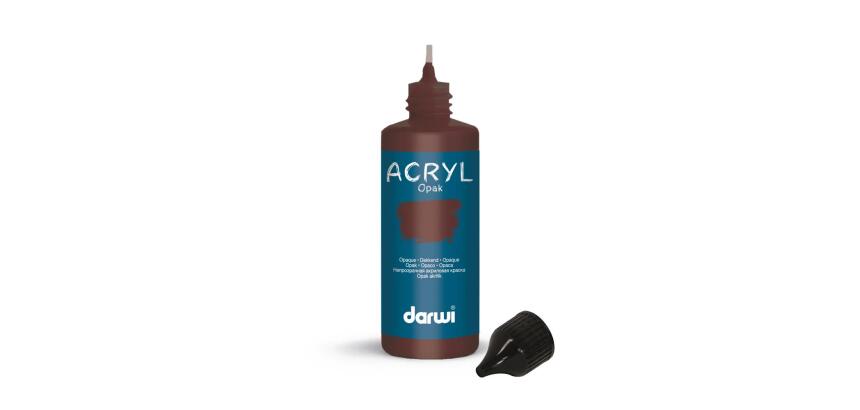 Darwi Flacon de 80 ml de Peinture Acrylique Universelle Opaque - Chocolat