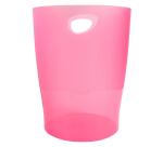 Papelera ECOBIN, 15 Litros + asas, 26,3 x26,3x33,5 cm - LINICOLOR (translucido)