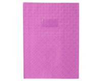 Protège-cahiers grain losange PVC 18/100ème avec porte-étiquette A4 - Violet