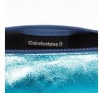 MIROR CUIR Trousse ronde Ø5,5x22 cm Miror Turquoise