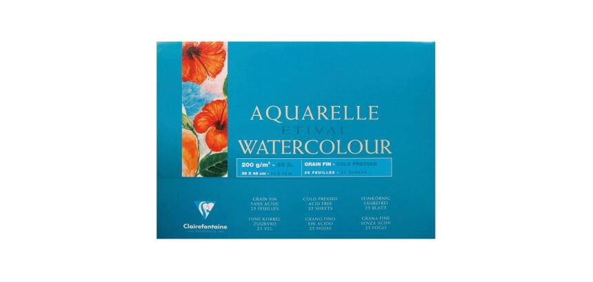 Etival bloc collé 4 côtés 25F 36x48cm 200g grain fin