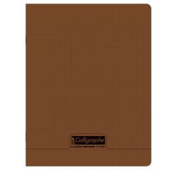 Cahier piqué 8000 POLYPRO 17x22 cm 48 pages grands carreaux 90 g - Marron