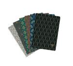 Neo Deco carnet piqûre textile A5 96 pages ligné motifs assortis papier ivoire 90g - Assortis