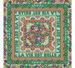 CARRÉ 100% soie - 45x45cm La vie en fleurs - Blanc