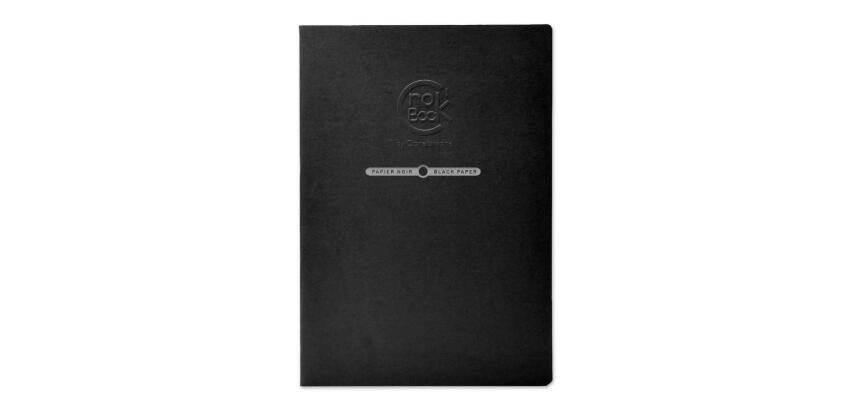 Crok'Book carnet piqué 20F A3 120g papier noir F - Noir