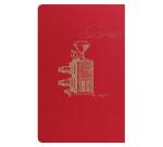 Flying Spirit Red carnet piqûre textile 7,5x12cm 48p ligné motifs assortis papier ivoire 90g - Rouge