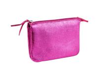 CUIRISÉ Petite Pochette 2 compartiments 13x9 cm - Framboise