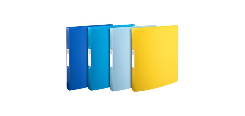 Classeur 2 anneaux 30mm polypropylène recyclé BeeBlue - A4 Maxi - Couleurs assorties