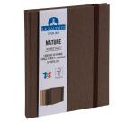 Carnet Nature 220x170, 192 pages lignées - Marron / Noir