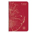 Carnet piqué FOREVER PREMIUM 100% recyclé 9x14cm 96 pages ligné papier recyclé blanc 90 g - Assortis