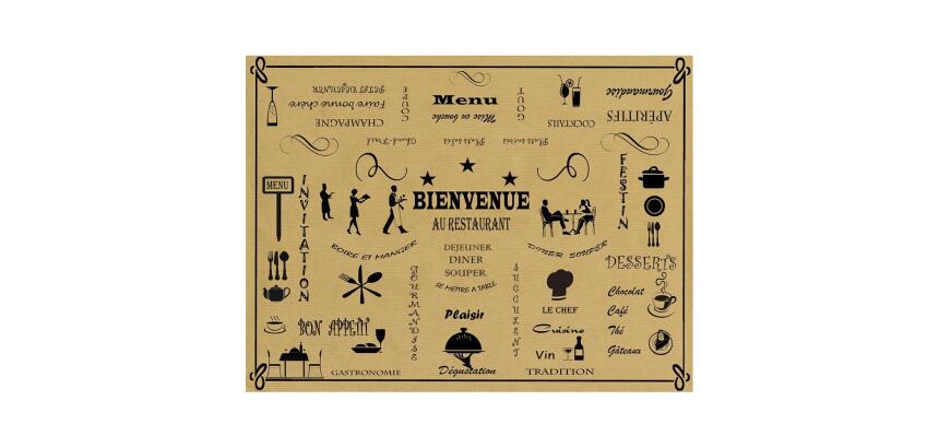 500 Sets de table papier30x40 Bienvenue - Bienvenue