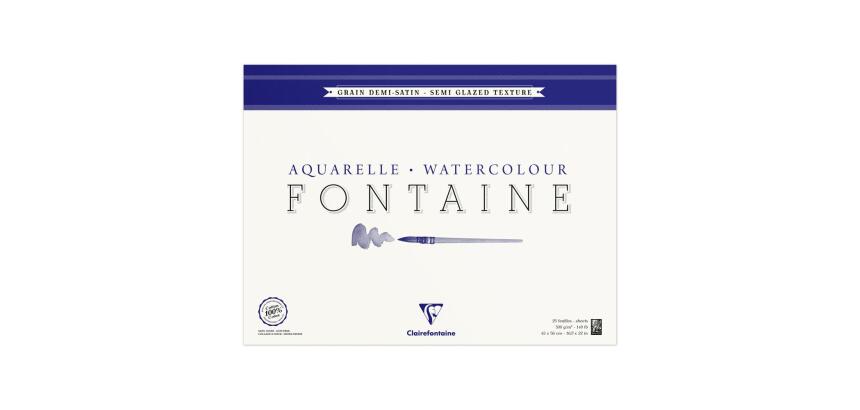 Fontaine bloc collé 4 côtés 25F 42x56cm 300g grain demi-satiné