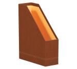 Rhodiarama porte-revues simili cuir italien 10x25x31 cm - Cuivre
