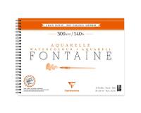 Fontaine album spiralé 12F 26x36cm 300g grain satiné