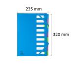 Trieur rigide HARMONIKA® Campus Neon dos extensible 9 compartiments - Bleu