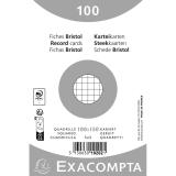 Pk100 Exa Rec Cards 10x15cm Square White - White