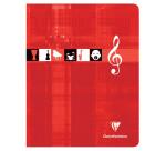 Cahier Musique & Chant piqué 17x22 cm 56 pages petits carreaux - Assortis