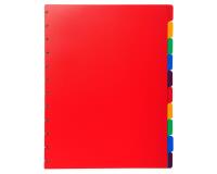 Intercalari polipropilene per portalistini a buste rimovibili - 10 tasti A4 - Colori assortiti