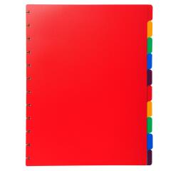 Separadores para carpetas de fundas amovibles - (Nº de separadores: 10) - 24x30,5 cm para A4 MAXI - Colores surtidos