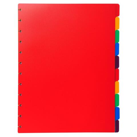 Separadores para carpetas de fundas amovibles - (Nº de separadores: 10) - 24x30,5 cm para A4 MAXI - Colores surtidos