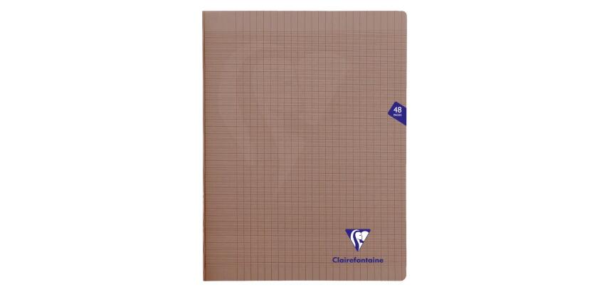 Cahier piqué Mimesys 24x32cm 48 pages grands carreaux couverture polypropylène Couleur aléatoire